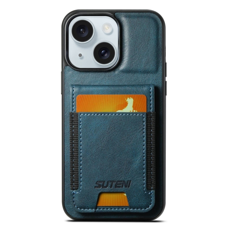 Suteni H03 Oil Wax Leather Wallet Stand Back Phone Case, For iPhone 16 Pro, For iPhone 16 Plus, For iPhone 16, For iPhone 15 Pro Max, For iPhone 15 Pro, For iPhone 15 Plus, For iPhone 15, For iPhone 14 Plus
