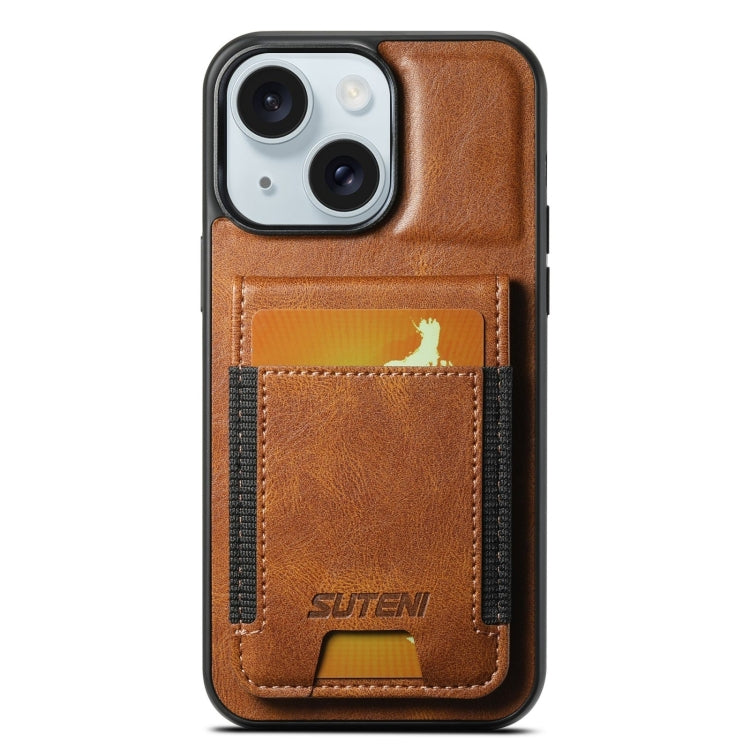 Suteni H03 Oil Wax Leather Wallet Stand Back Phone Case
