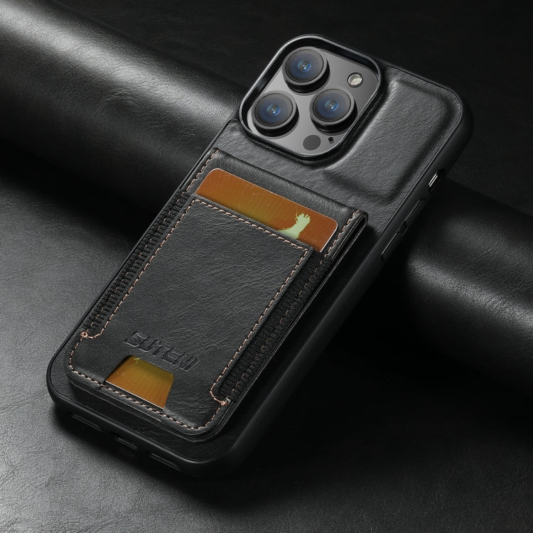 Suteni H03 Oil Wax Leather Wallet Stand Back Phone Case, For iPhone 14 Pro, For iPhone 14 Pro Max, For iPhone 13 Pro Max, For iPhone 13 Pro, For iPhone 13, For iPhone 12 Pro Max, For iPhone 11 Pro Max, For iPhone 11