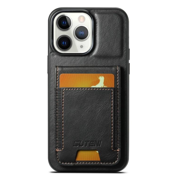 Suteni H03 Oil Wax Leather Wallet Stand Back Phone Case, For iPhone 14 Pro, For iPhone 14 Pro Max, For iPhone 13 Pro Max, For iPhone 13 Pro, For iPhone 13, For iPhone 12 Pro Max, For iPhone 11 Pro Max, For iPhone 11