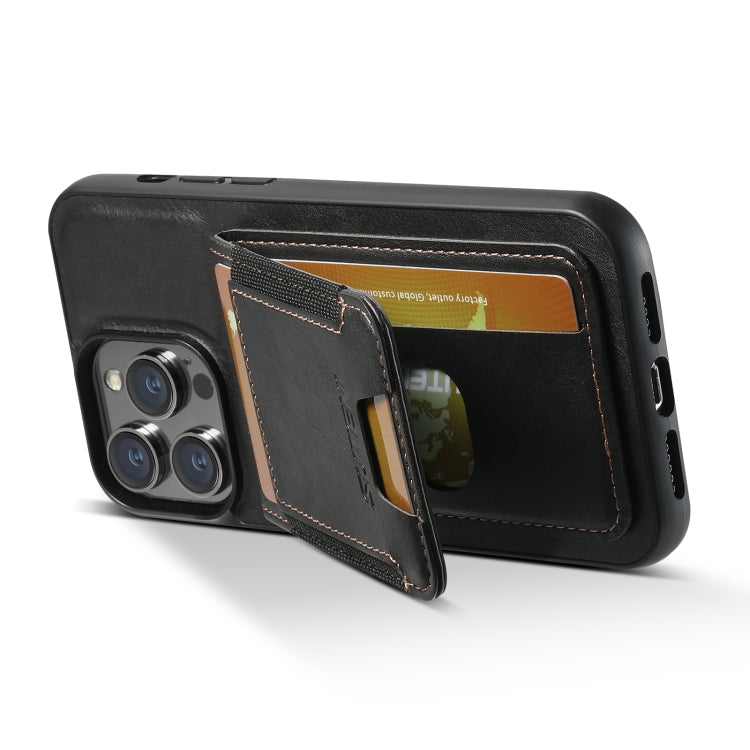 Suteni H03 Oil Wax Leather Wallet Stand Back Phone Case, For iPhone 11 Pro