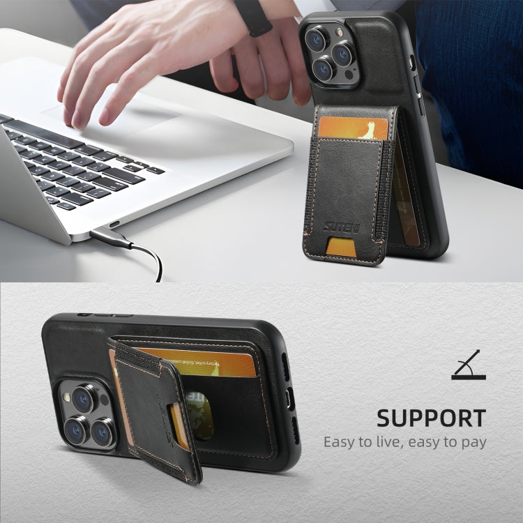 Suteni H03 Oil Wax Leather Wallet Stand Back Phone Case