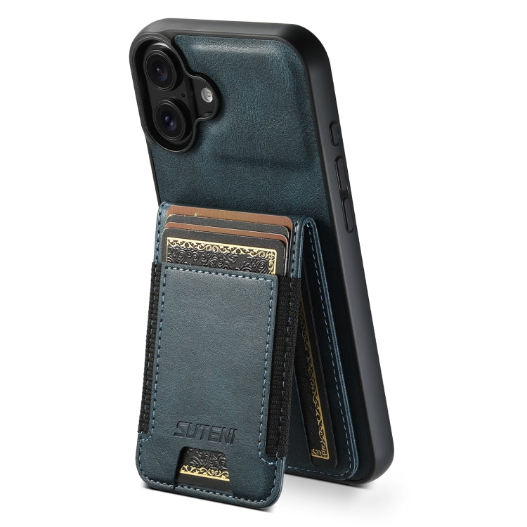 Suteni H03 Oil Wax Leather Wallet Stand Back Phone Case, For iPhone 16 Pro, For iPhone 16 Plus, For iPhone 16, For iPhone 15 Pro Max, For iPhone 15 Pro, For iPhone 15 Plus, For iPhone 15, For iPhone 14 Plus