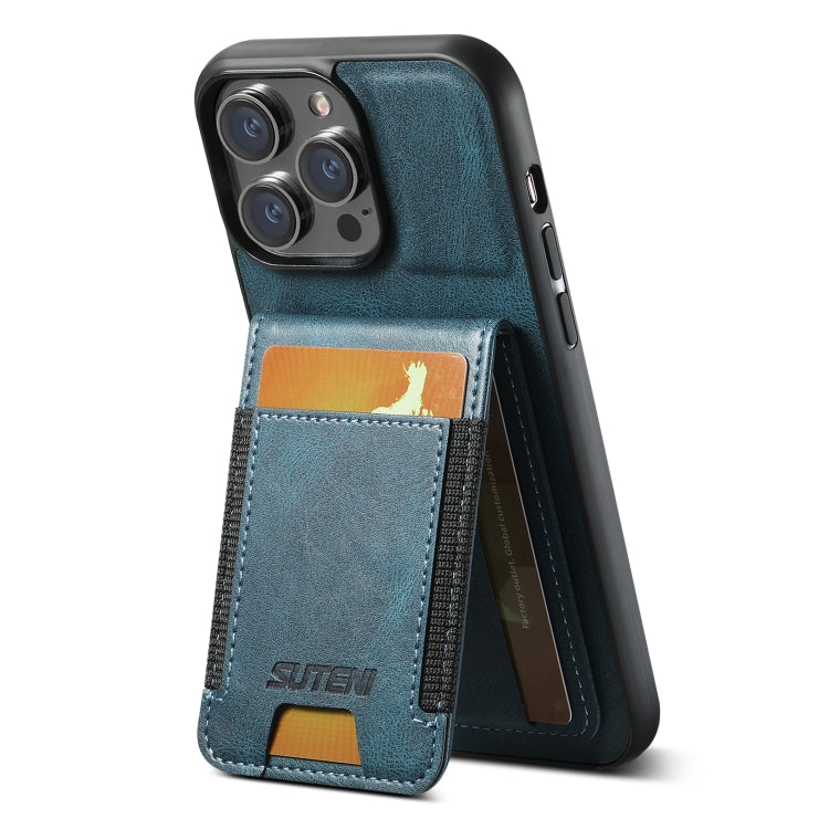Suteni H03 Oil Wax Leather Wallet Stand Back Phone Case, For iPhone 18, For iPhone 18 Pro, For iPhone 18 Pro Max, For iPhone 17 Pro Max, For iPhone 17 Pro, For iPhone 17, For iPhone Air, For iPhone 16 Pro Max