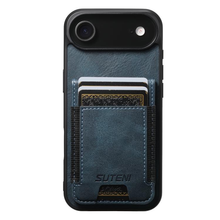 Suteni H03 Oil Wax Leather Wallet Stand Back Phone Case, For iPhone 18, For iPhone 18 Pro, For iPhone 18 Pro Max, For iPhone 17 Pro Max, For iPhone 17 Pro, For iPhone 17, For iPhone Air, For iPhone 16 Pro Max