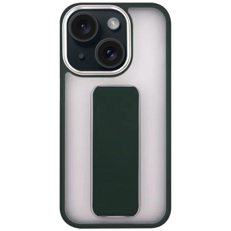 Skin-Feel Plating Wrist Strap Stand Phone Case, For iPhone 15 Pro Max, For iPhone 15 Plus, For iPhone 15