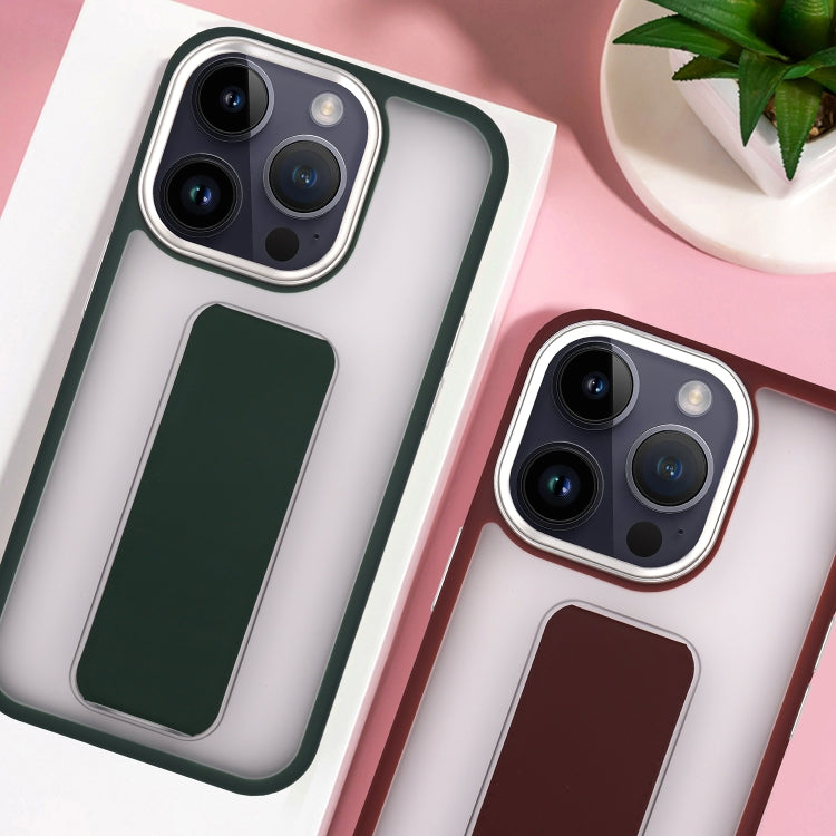 Skin-Feel Plating Wrist Strap Stand Phone Case, For iPhone 14 Plus, For iPhone 13 Pro, For iPhone 13