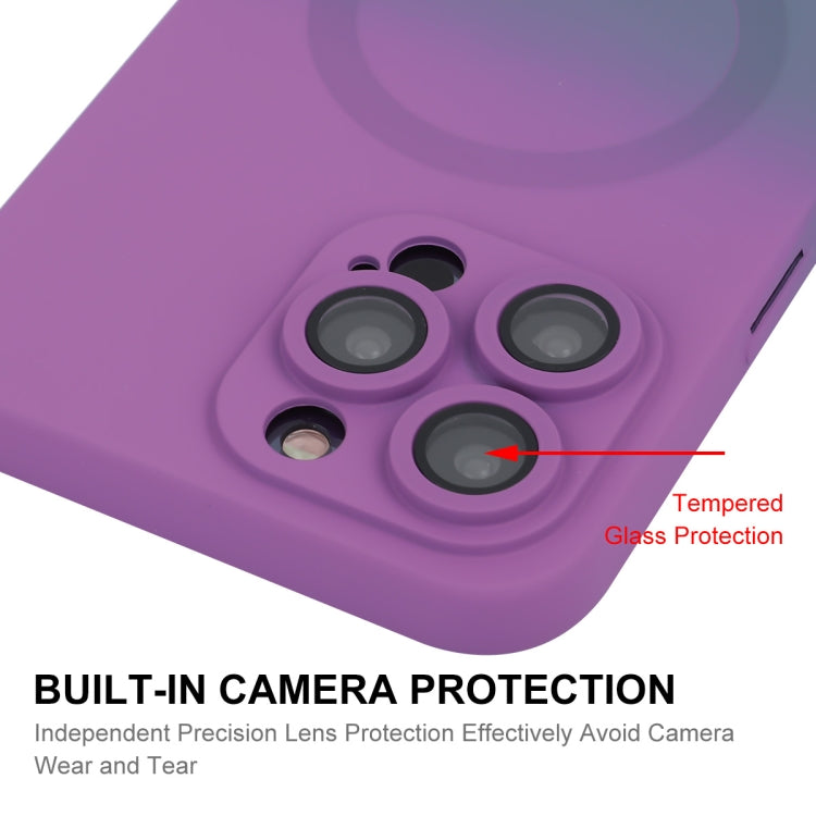 ENKAY Hat-Prince MagSafe Rainbow Gradient Silicone Phone Case with Lens Film, For iPhone 15 Pro Max, For iPhone 15 Pro, For iPhone 15 Plus, For iPhone 15