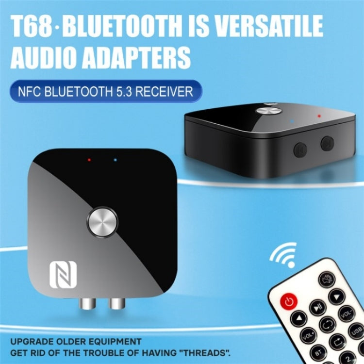Adaptateur audio sans fil Bluetooth NFC T68 3,5 mm / RCA vintage