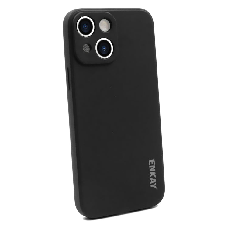 ENKAY Liquid Silicone Soft Shockproof Phone Case, For iPhone 15 Pro Max, For iPhone 15 Pro, For iPhone 15 Plus, For iPhone 15