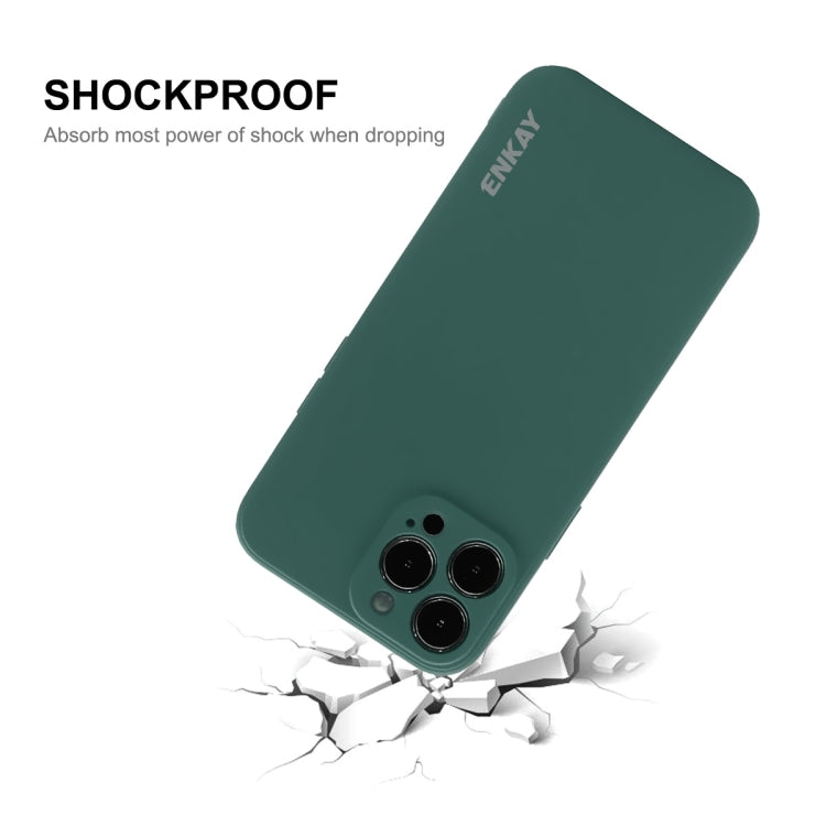 ENKAY Liquid Silicone Soft Shockproof Phone Case, For iPhone 15 Pro Max, For iPhone 15 Pro, For iPhone 15 Plus, For iPhone 15