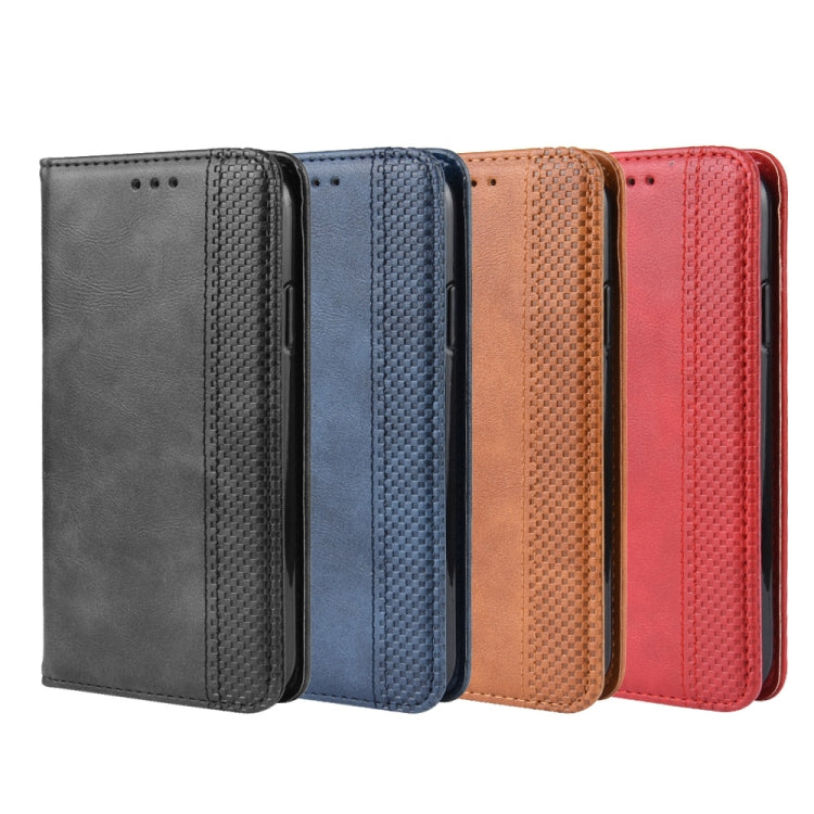 Magnetic Buckle Retro Crazy Horse Texture Horizontal Flip Leather Case for Apple iPhone XI 2019 5.8, with Holder & Card Slots & Photo Frame, For iPhone 11 Pro