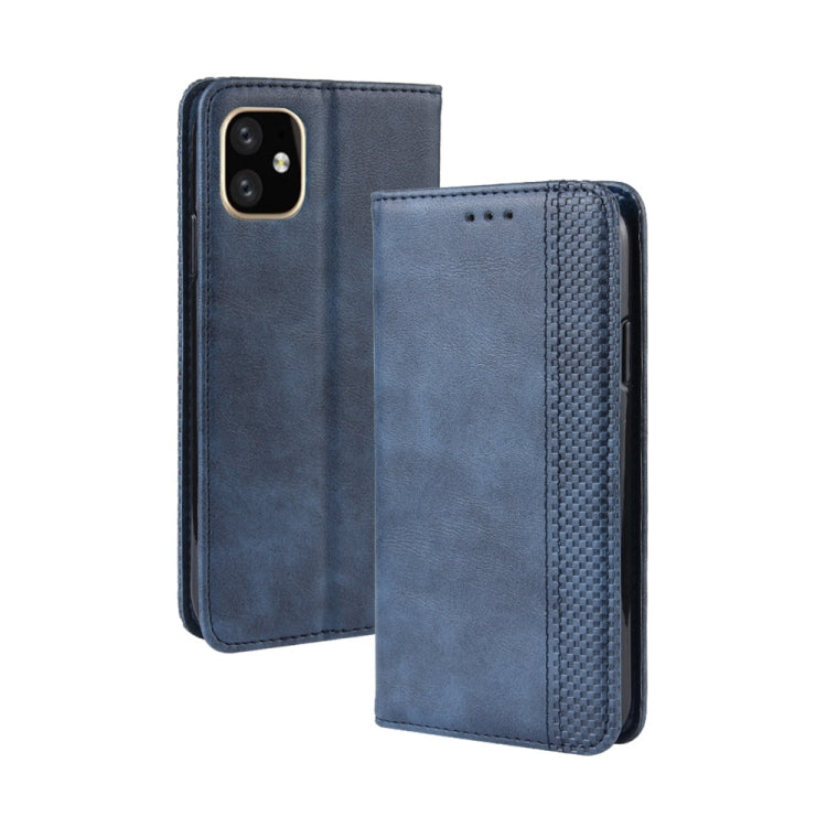 Magnetic Buckle Retro Crazy Horse Texture Horizontal Flip Leather Case for Apple iPhone XIR 2019 6.1 inch, with Holder & Card Slots & Photo Frame, For iPhone 11