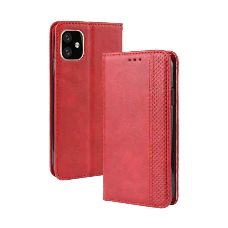 Magnetic Buckle Retro Crazy Horse Texture Horizontal Flip Leather Case for Apple iPhone XIR 2019 6.1 inch, with Holder & Card Slots & Photo Frame, For iPhone 11