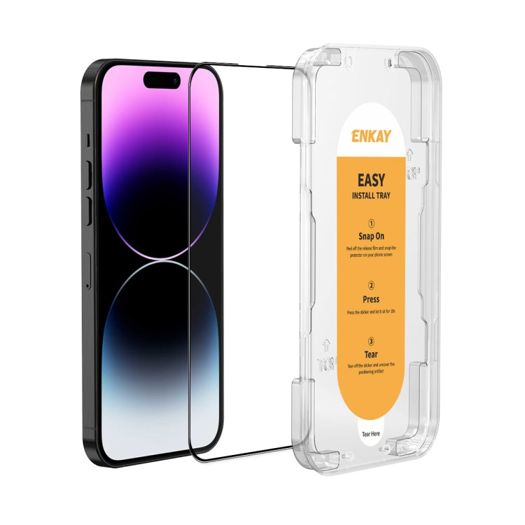 ENKAY Easy Install High Alumina Silicon Full Glass Film, For iPhone Duo Outer Screen, For iPhone 18 Pro, For iPhone 18 Pro Max, For iPhone 17 Pro Max, For iPhone 17 Pro, For iPhone 17, For iPhone Air, For iPhone 16 Pro Max, For iPhone 16 Pro           ...