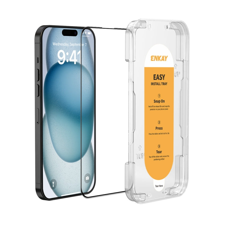 ENKAY Easy Install High Alumina Silicon Full Glass Film, For iPhone Duo Outer Screen, For iPhone 18 Pro, For iPhone 18 Pro Max, For iPhone 17 Pro Max, For iPhone 17 Pro, For iPhone 17, For iPhone Air, For iPhone 16 Pro Max, For iPhone 16 Pro           ...