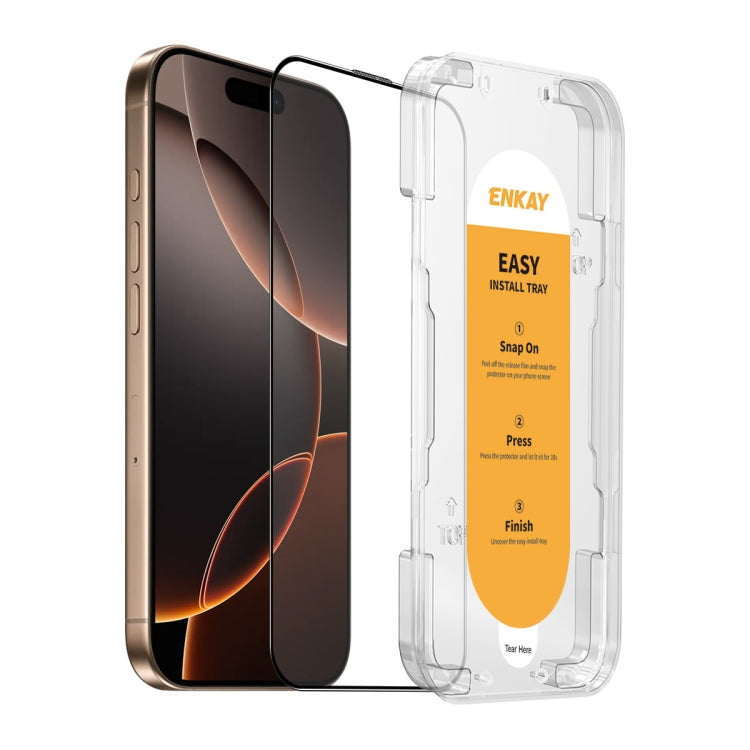 ENKAY Easy Install High Alumina Silicon Full Glass Film, For iPhone Duo Outer Screen, For iPhone 18 Pro, For iPhone 18 Pro Max, For iPhone 17 Pro Max, For iPhone 17 Pro, For iPhone 17, For iPhone Air, For iPhone 16 Pro Max, For iPhone 16 Pro           ...