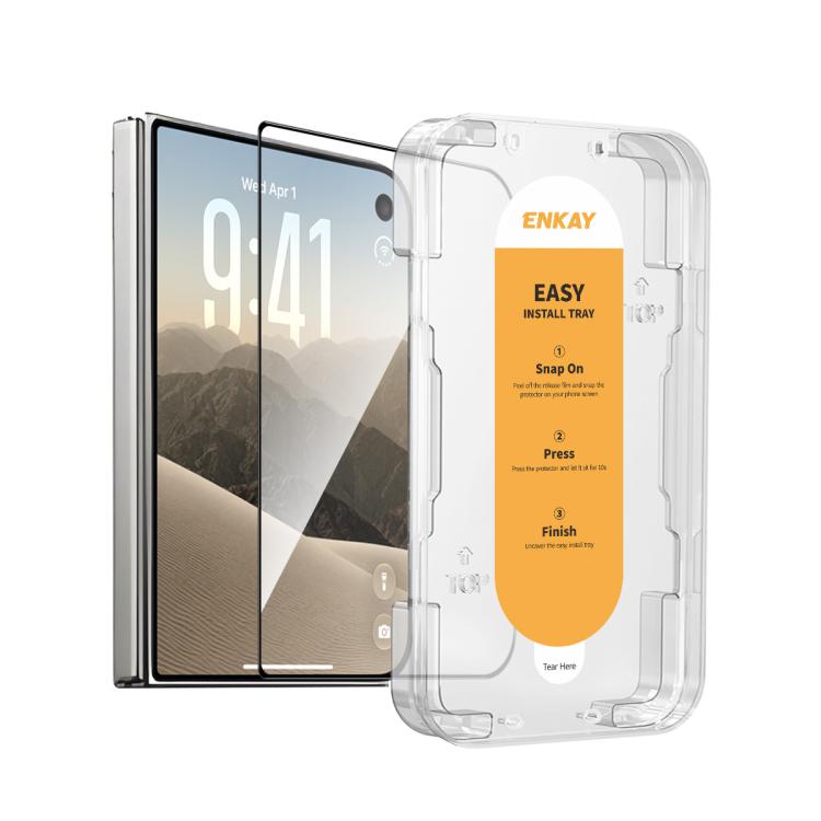 ENKAY Easy Install High Alumina Silicon Full Glass Film, For iPhone Duo Outer Screen, For iPhone 18 Pro, For iPhone 18 Pro Max, For iPhone 17 Pro Max, For iPhone 17 Pro, For iPhone 17, For iPhone Air, For iPhone 16 Pro Max, For iPhone 16 Pro           ...