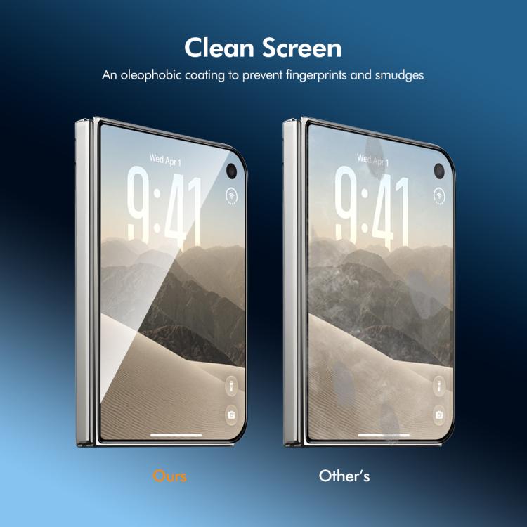 ENKAY Easy Install High Alumina Silicon Full Glass Film, For iPhone Duo Outer Screen, For iPhone 18 Pro, For iPhone 18 Pro Max, For iPhone 17 Pro Max, For iPhone 17 Pro, For iPhone 17, For iPhone Air, For iPhone 16 Pro Max, For iPhone 16 Pro           ...