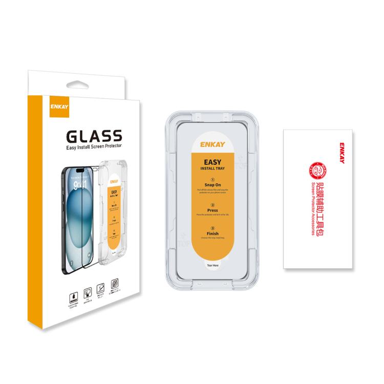 ENKAY Easy Install High Alumina Silicon Full Glass Film, For iPhone Duo Outer Screen, For iPhone 18 Pro, For iPhone 18 Pro Max, For iPhone 17 Pro Max, For iPhone 17 Pro, For iPhone 17, For iPhone Air, For iPhone 16 Pro Max, For iPhone 16 Pro           ...