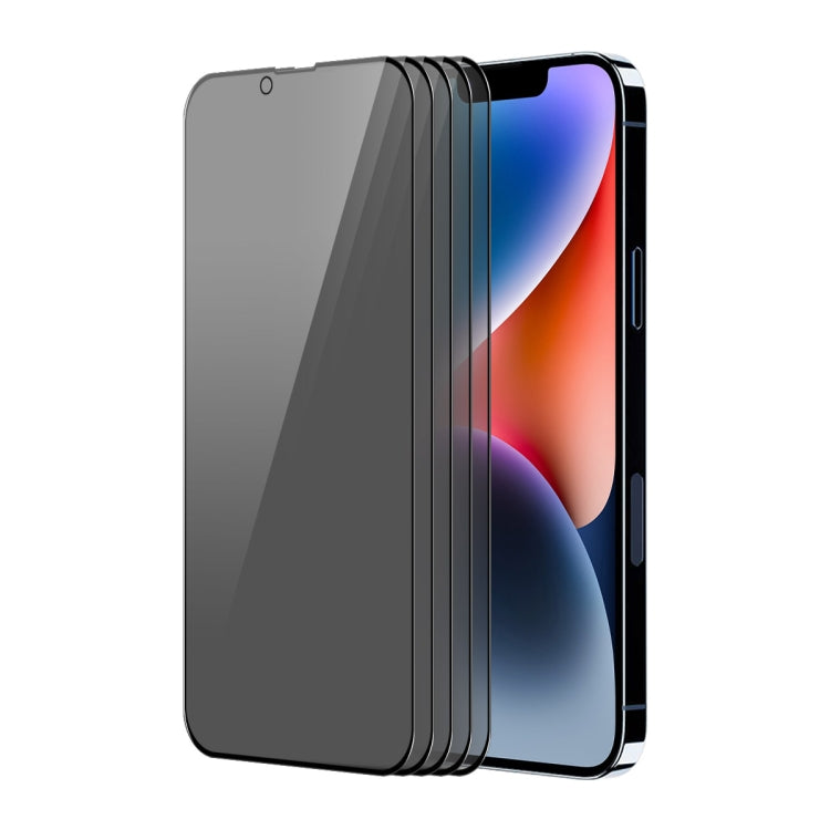 5pcs ENKAY Hat-Prince 360 Degree Anti-peeping Privacy Full Screen Tempered Glass Film, For iPhone 15 Pro Max, For iPhone 15 Pro, For iPhone 15 Plus, For iPhone 15, For iPhone 14 Plus, For iPhone 14, For iPhone 14 Pro, For iPhone 14 Pro Max