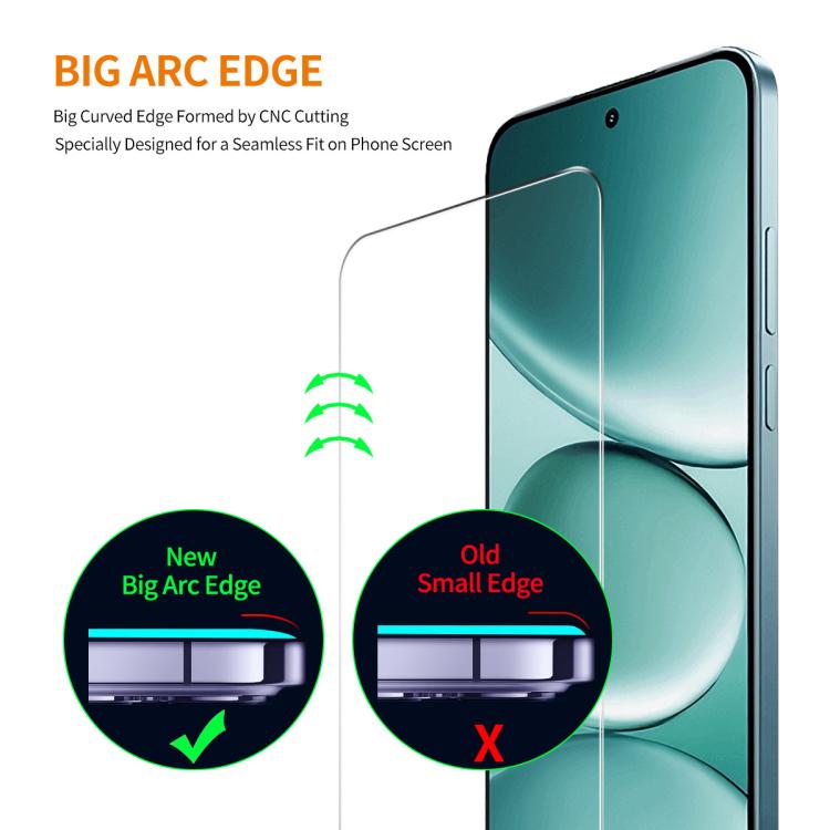 10pcs ENKAY 9H Big Arc Edge High Aluminum-silicon Tempered Glass Film, For Redmi Note 15 Pro 5G Global 163.6mm, For Redmi 15 5G Global / 4G SEA 169.5mm, For Redmi 15 4G / 5G EU 171mm, For Redmi 15C Global 171.5mm / Poco C85, For Redmi 13X              ...