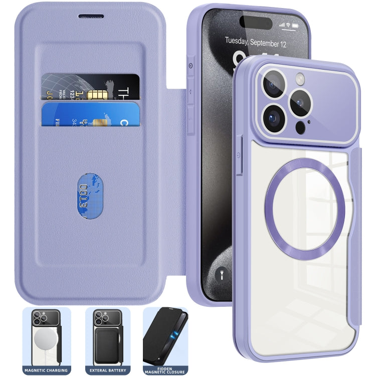 Colored Shield MagSafe Magnetic RFID Anti-theft Leather Phone Case, For iPhone 15 Pro Max, For iPhone 15 Pro, For iPhone 15 Plus, For iPhone 15