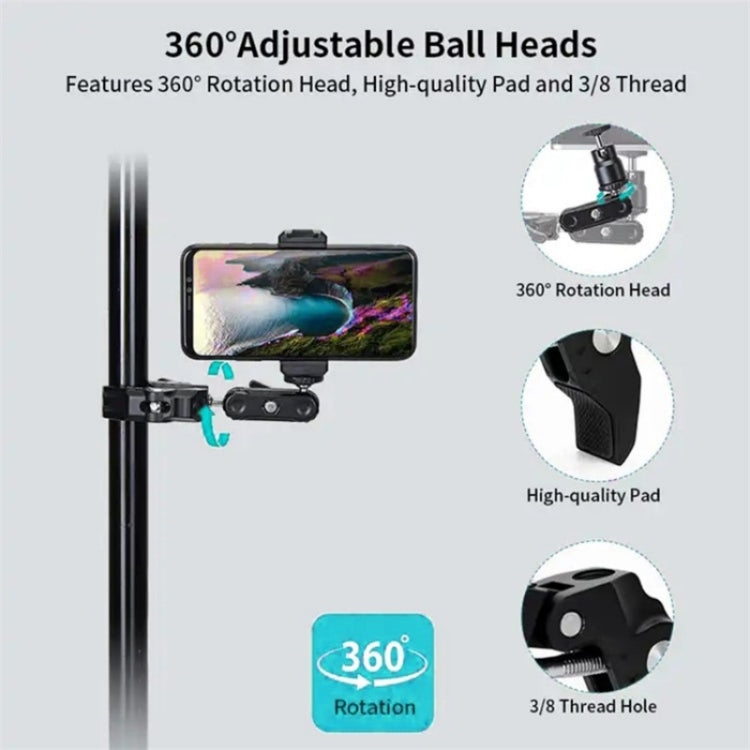 JMARY SR-56 Aluminum Handlebar Crab Clamp Magic Arm Rod Mount, SR-56