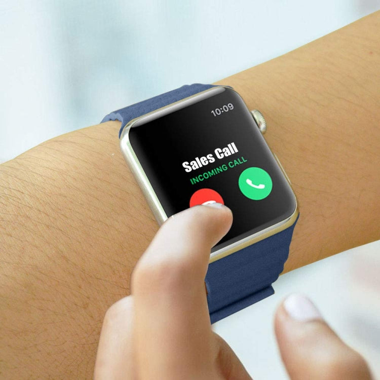 Universal Leather Magnetic Band For Apple iWatch1 2 3 4  38mm/40mm, black, blue, red, white, brown