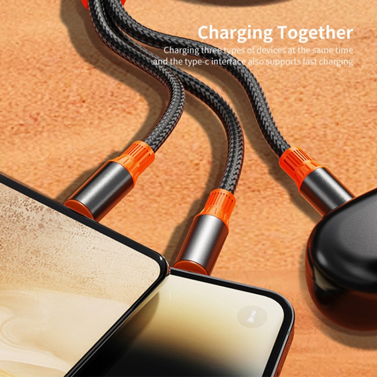ENKAY 6-in-1 5A USB + Type-C to Type-C / 8 Pin / Micro USB Multifunction Fast Charging Cable, Length:1.2m, ENK-CB166