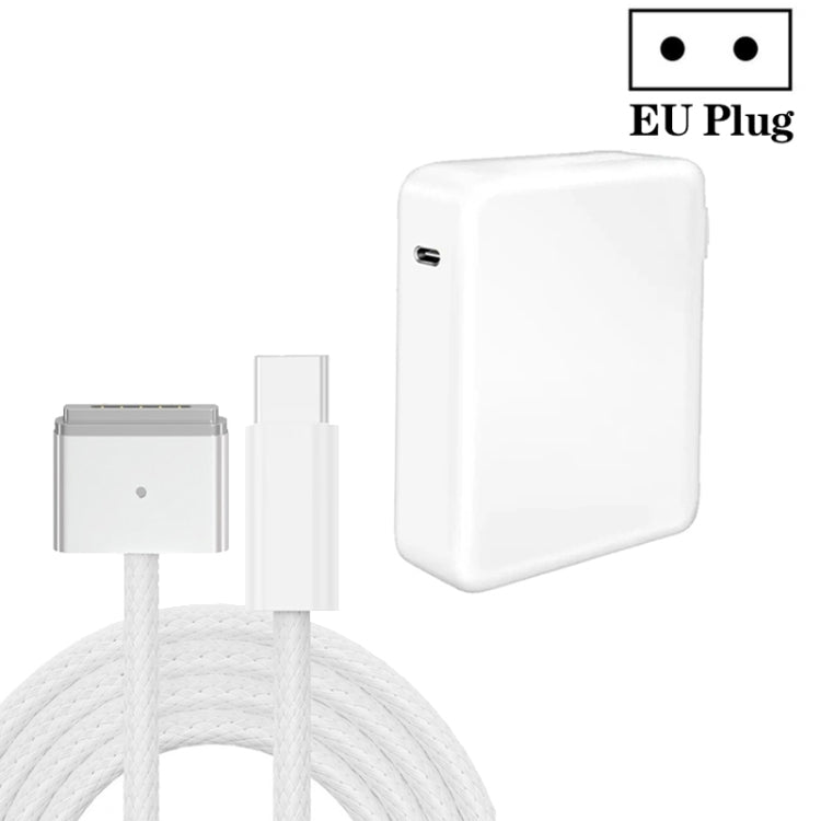 Adaptateur secteur USB-C PD 140 W avec câble de charge magnétique Type-C vers Magsafe3, longueur : 2 m, prises UE, US, UK et AU