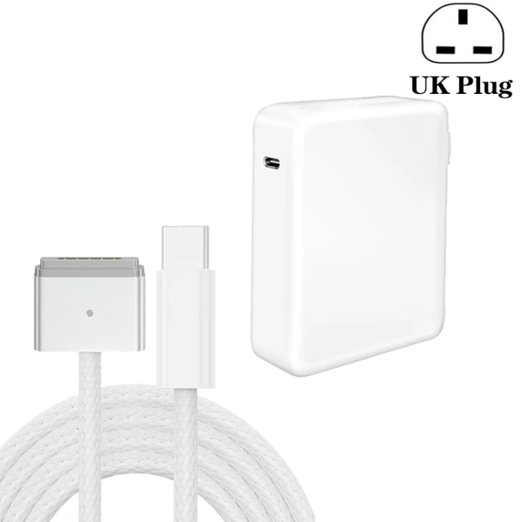 Adaptateur secteur USB-C PD 140 W avec câble de charge magnétique Type-C vers Magsafe3, longueur : 2 m, prises UE, US, UK et AU