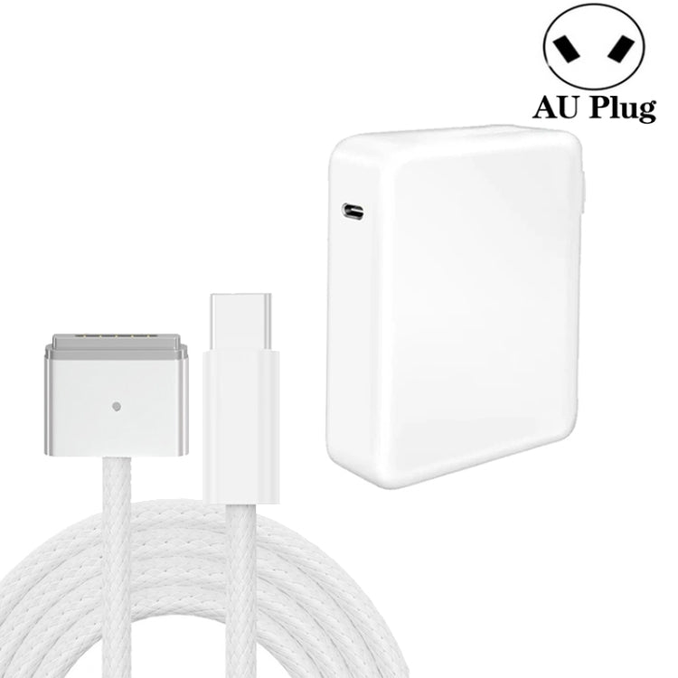 Adaptateur secteur USB-C PD 140 W avec câble de charge magnétique Type-C vers Magsafe3, longueur : 2 m, prises UE, US, UK et AU