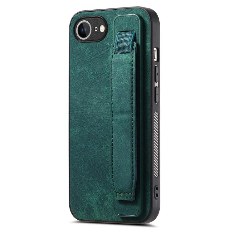 Retro Wristband Holder Leather Back Phone Case, iPhone 16e
