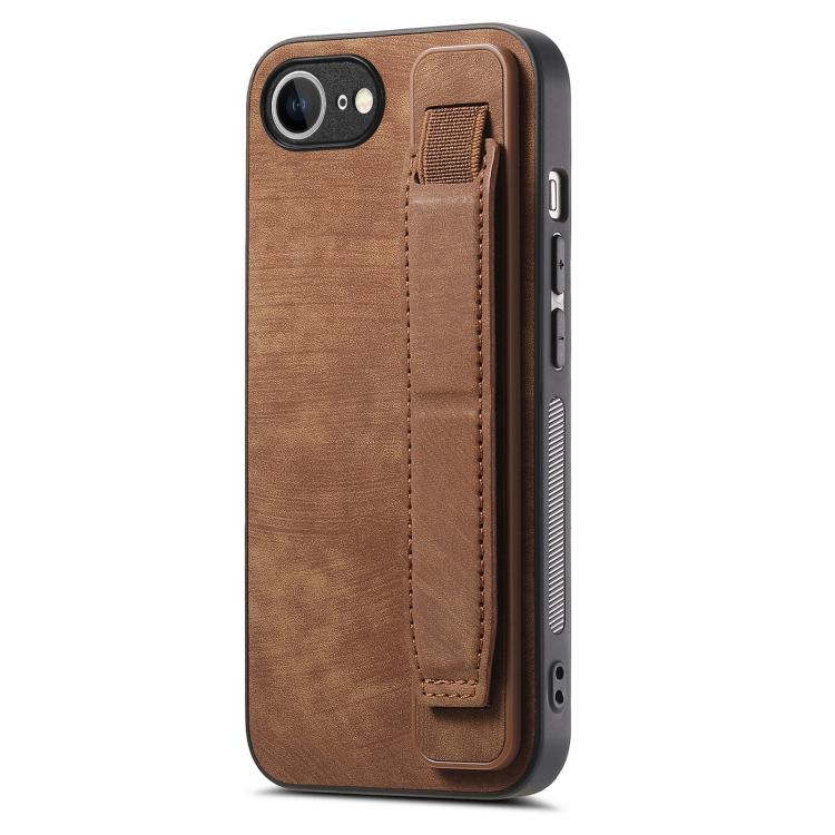 Retro Wristband Holder Leather Back Phone Case, iPhone 16e