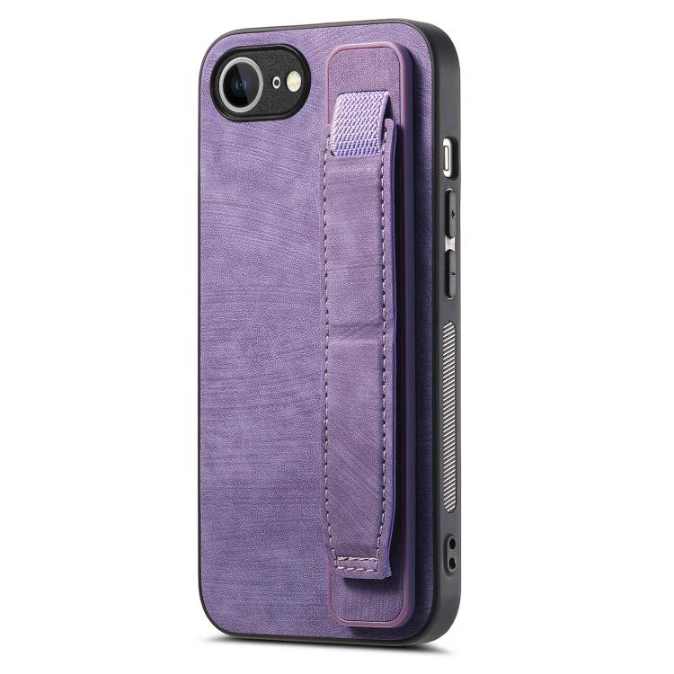 Retro Wristband Holder Leather Back Phone Case, iPhone 16e