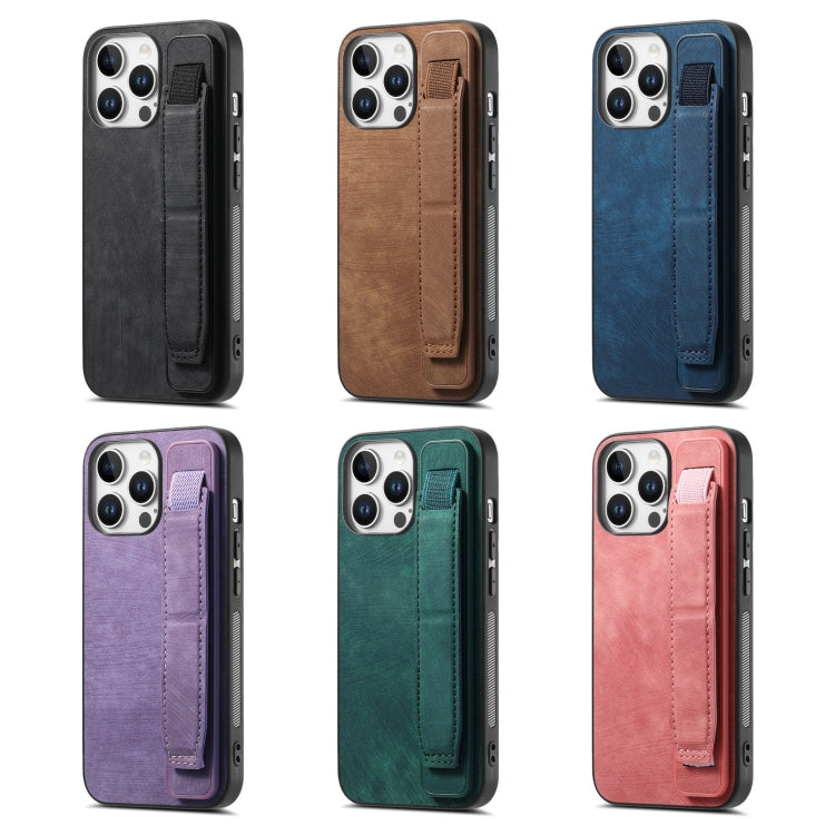 Retro Wristband Holder Leather Back Phone Case, iPhone 16e