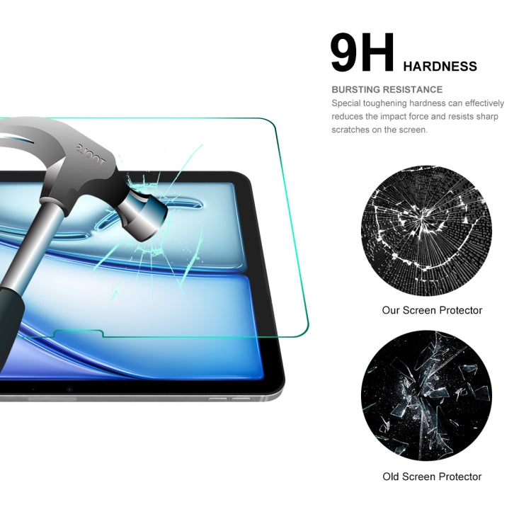 Lot de 2 films de protection en verre trempé antidéflagrants ENKAY Hat-Prince de 0,33 mm, pour iPad Air 11 (2025/2024) et iPad 2025, pour iPad Pro 13 (2024/Air 13) et iPad Pro 11 (2024).