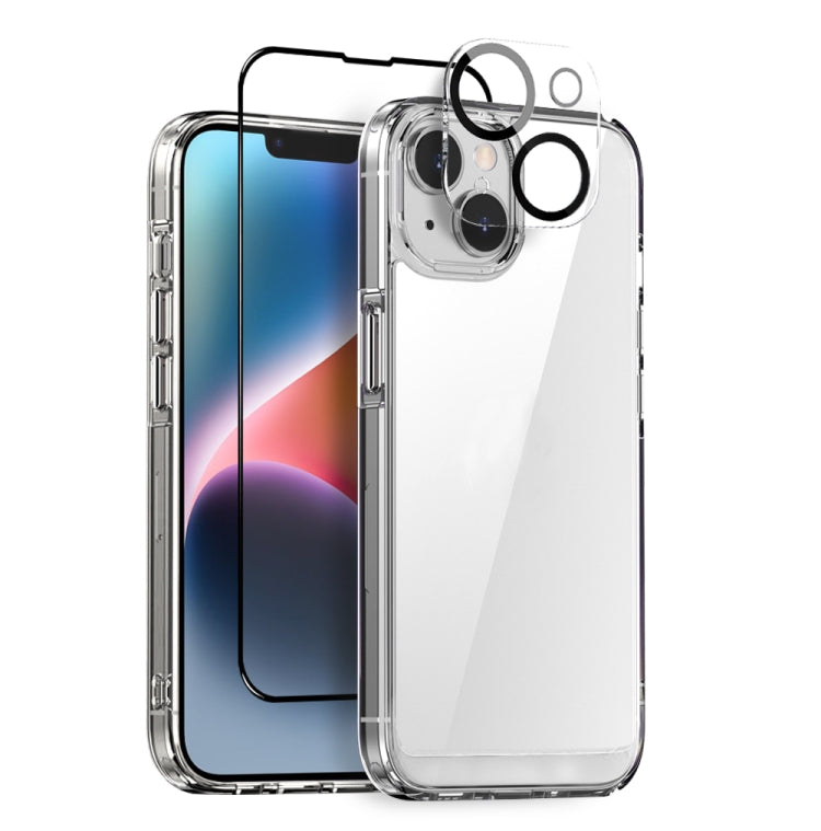 NORTHJO 3 in 1 Clear Phone Case with Screen Film + Rear Lens Film, For iPhone 15 Pro Max, For iPhone 15 Pro, For iPhone 15 Plus, For iPhone 15, For iPhone 14 Plus, For iPhone 14, For iPhone 14 Pro, For iPhone 14 Pro Max, For iPhone 13 Pro Max����������...