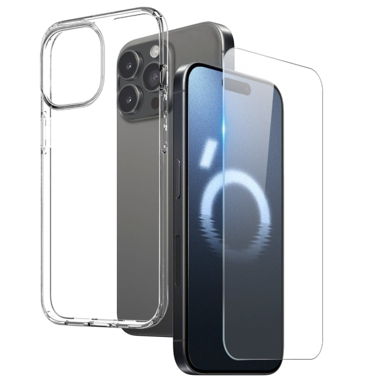 NORTHJO 2 in 1 TPU Phone Case Screen Protector Tempered Glass Film, For iPhone 17e / 16e, For iPhone 17 Pro Max, For iPhone 17 Pro, For iPhone 17, For iPhone Air, For iPhone 16 Pro Max, For iPhone 16 Pro, For iPhone 16 Plus, For iPhone 16