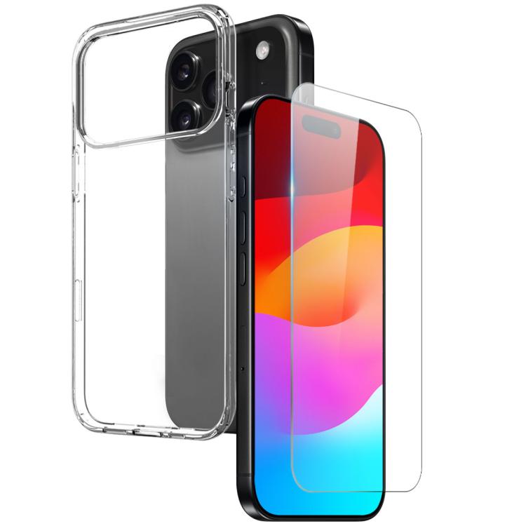 NORTHJO 2 in 1 TPU Phone Case Screen Protector Tempered Glass Film, For iPhone 17e / 16e, For iPhone 17 Pro Max, For iPhone 17 Pro, For iPhone 17, For iPhone Air, For iPhone 16 Pro Max, For iPhone 16 Pro, For iPhone 16 Plus, For iPhone 16