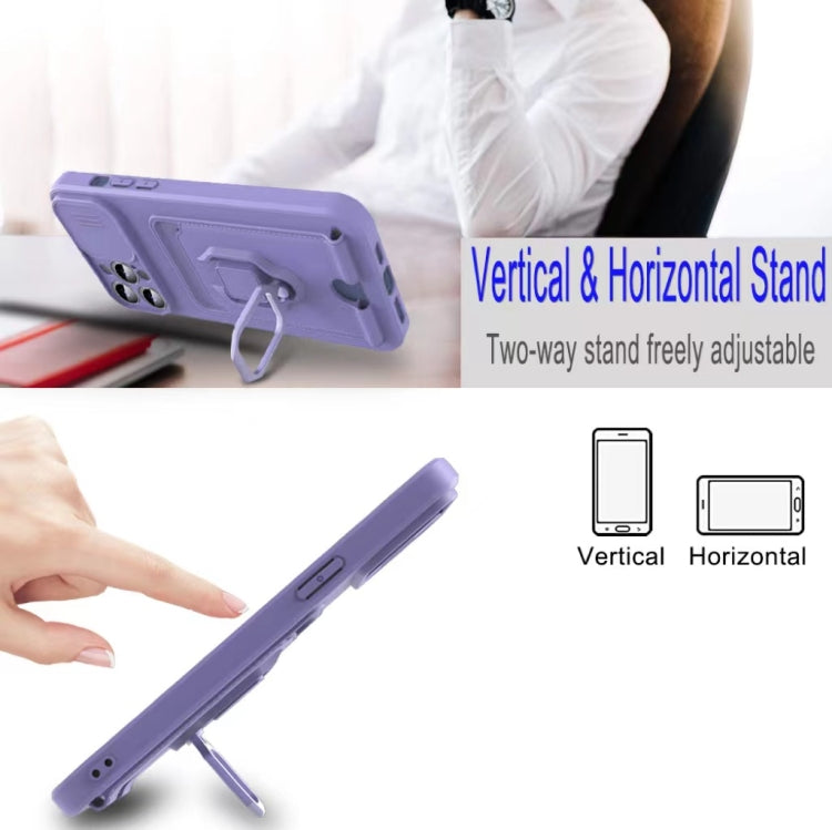 Sliding Camshield Magnetic Card Holder Silicone Phone Case with Lanyard, For iPhone 16, For iPhone 15 Pro Max, For iPhone 15 Pro, For iPhone 15 Plus