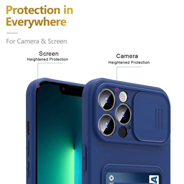 Sliding Camshield Magnetic Card Holder Silicone Phone Case with Lanyard, For iPhone 11 Pro Max, For iPhone 11, For iPhone 11 Pro, For iPhone X / XS