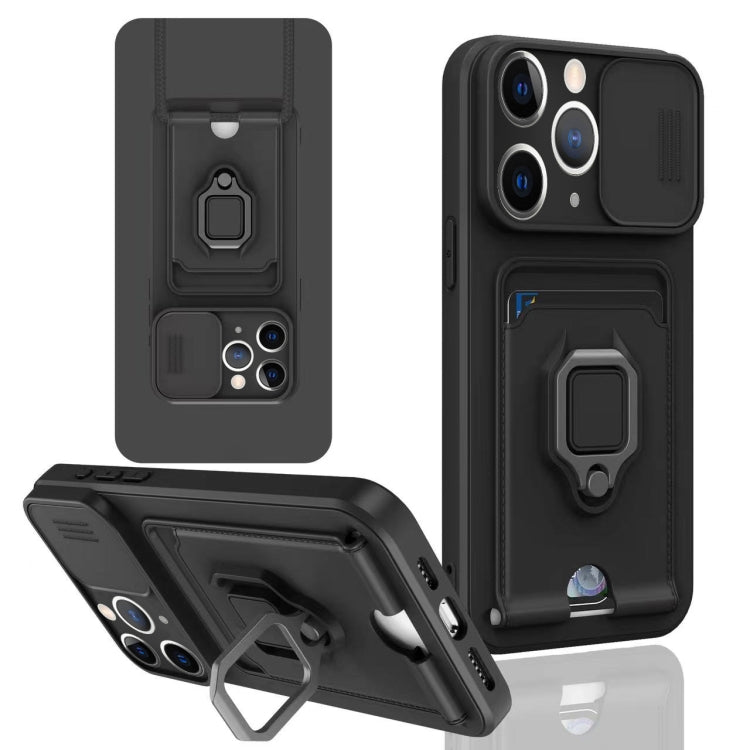 Sliding Camshield Magnetic Card Holder Silicone Phone Case, For iPhone 11, For iPhone 11 Pro, For iPhone X / XSS, For iPhone XR