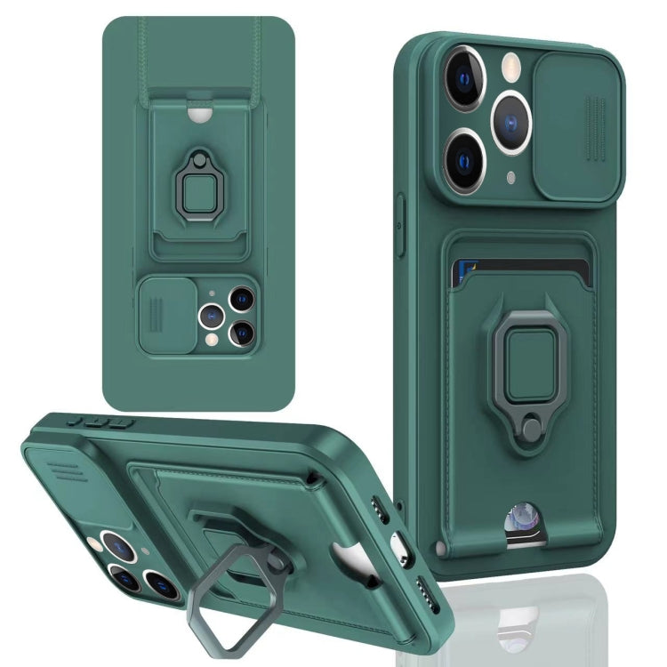 Sliding Camshield Magnetic Card Holder Silicone Phone Case, For iPhone 11, For iPhone 11 Pro, For iPhone X / XSS, For iPhone XR