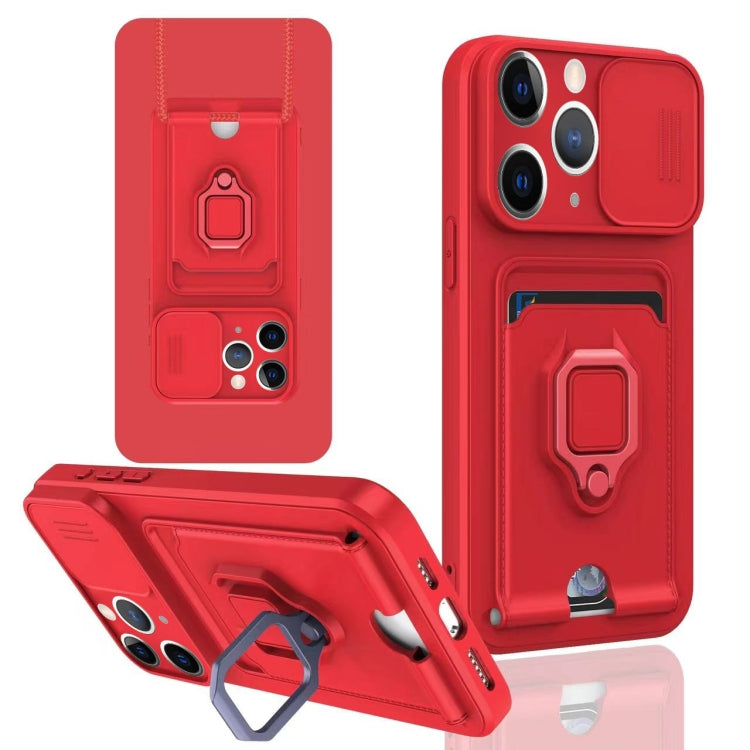 Sliding Camshield Magnetic Card Holder Silicone Phone Case, For iPhone 11, For iPhone 11 Pro, For iPhone X / XSS, For iPhone XR