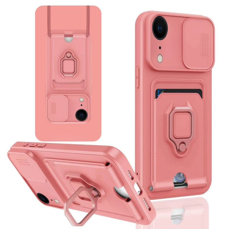 Sliding Camshield Magnetic Card Holder Silicone Phone Case, For iPhone 11, For iPhone 11 Pro, For iPhone X / XSS, For iPhone XR