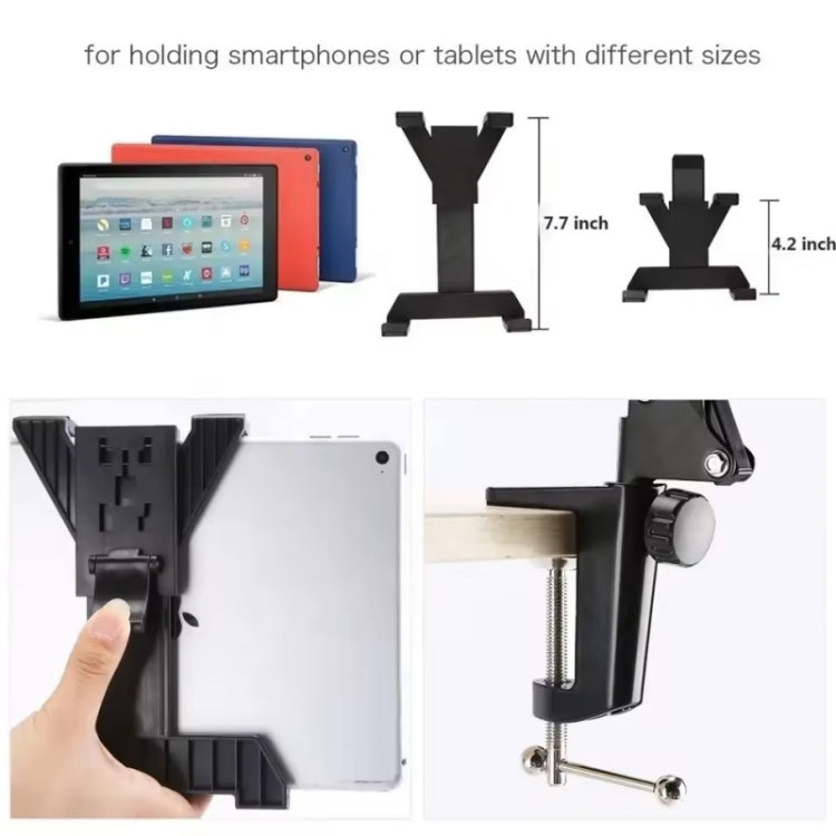 XWJ005 Adjustable Desk Clamp Bracket 360 Degrees Rotatable Tablet Phone Holder, XWJ005