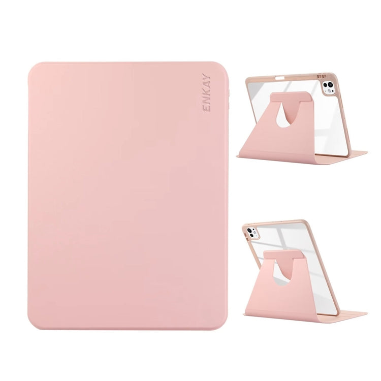 ENKAY 360 Rotation PMMA Leather Smart Tablet Case with Pen Slot, For iPad Air 13 2026 / 2025 / 2024, For iPad Air 11 2026 / 2025 / 2024, For iPad Pro 13 2025 / 2024, For iPad Pro 11 2025 / 2024
