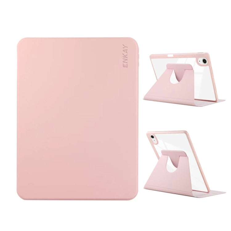 ENKAY 360 Rotation PMMA Leather Smart Tablet Case with Pen Slot, For iPad Air 13 2026 / 2025 / 2024, For iPad Air 11 2026 / 2025 / 2024, For iPad Pro 13 2025 / 2024, For iPad Pro 11 2025 / 2024
